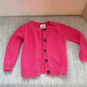 Peek Girls' Bright Pink Button-Front Cardigan